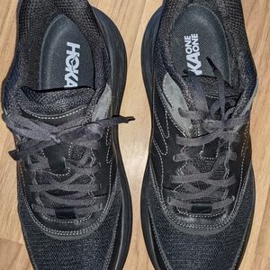 Black HOKA Mens athletic shoes size 10.5, never worn.
